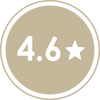 4.6 out of 5 star average rating